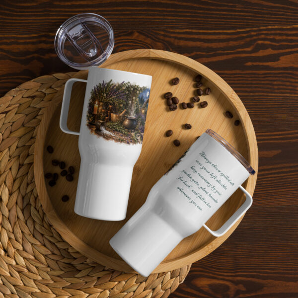 Garden Gate- Travel mug with a handle - Image 2