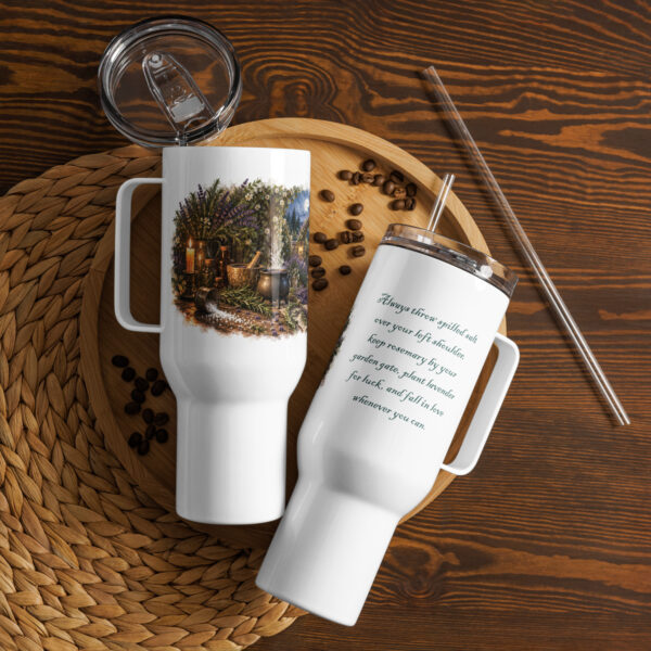 Garden Gate- Travel mug with a handle - Image 1