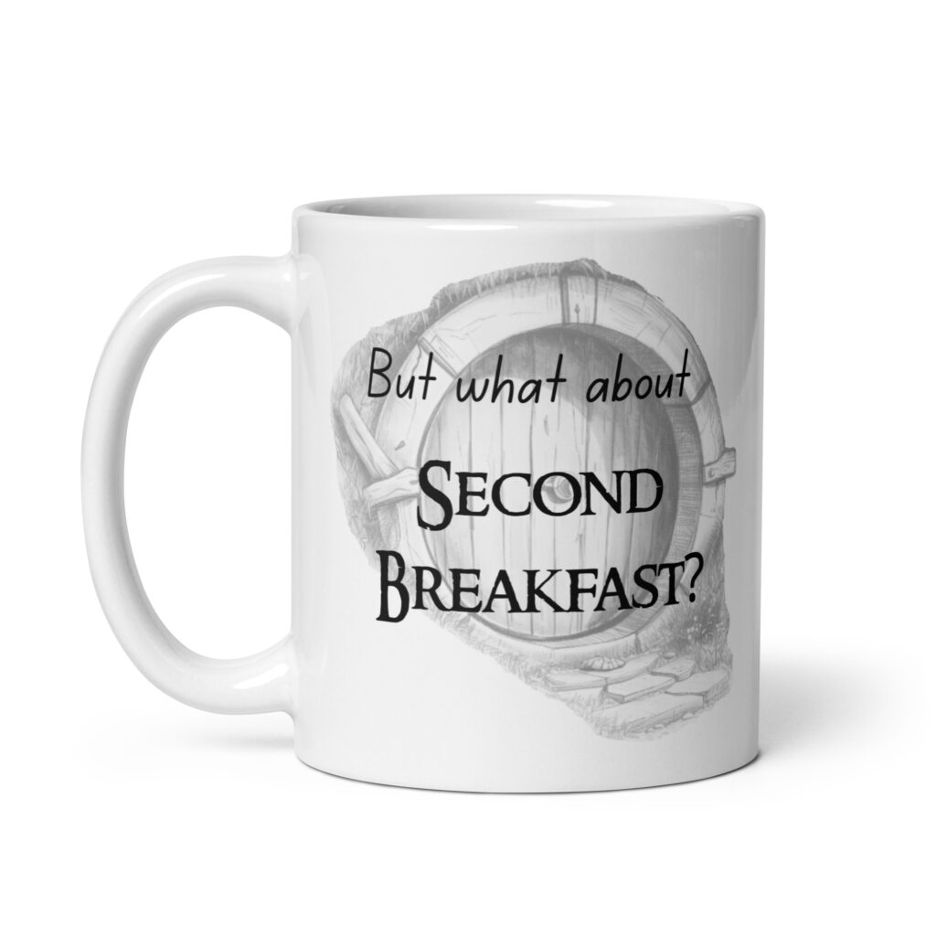White glossy mug