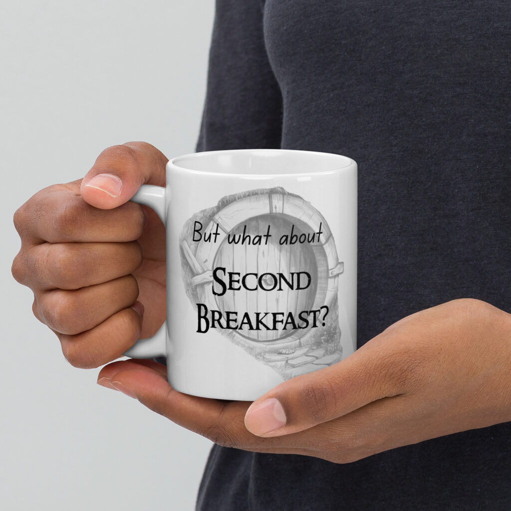 White glossy mug