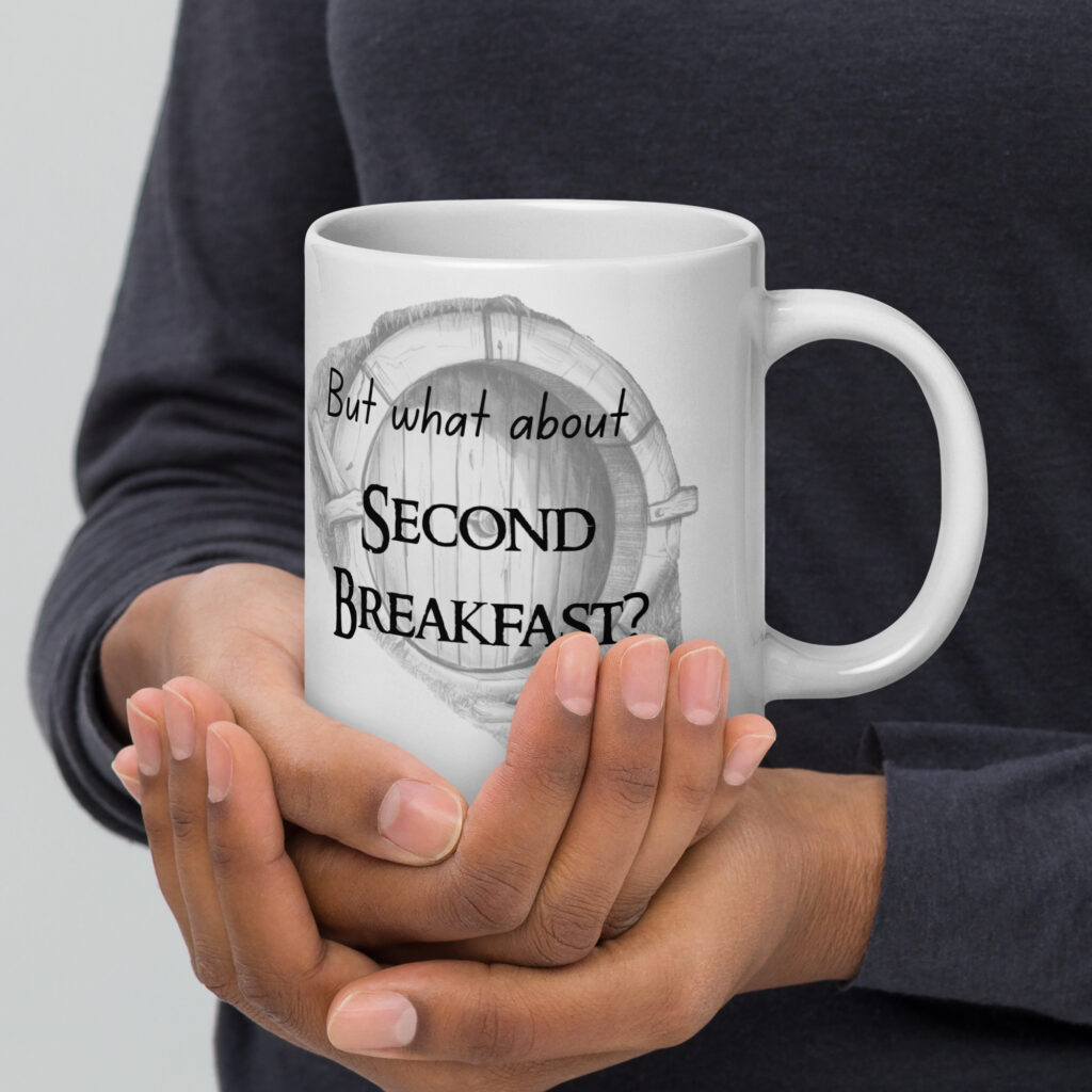 White glossy mug